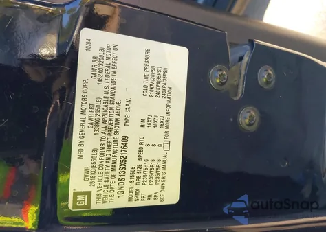 2005 Chevrolet Trailblazer Ls z USA, uszkodzony, nr VIN 1GNDS13SX52176409